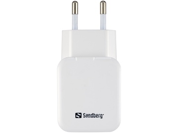 Telefono įkroviklis Sandberg, USB/AC/DC, balta/juoda