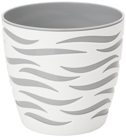 Puķu pods Form Plastic Sahara Duo, balta/pelēka