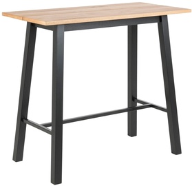 Барный стол Home4you Chara 75078, черный/дубовый, 117 см x 58 см x 105 см