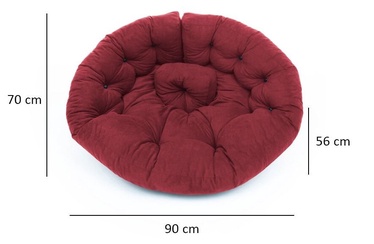 Pufs Kalune Design Kiku Large, bordo, 90 cm x 56 cm x 70 cm