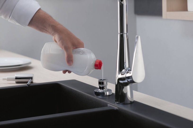 Дозатор для жидкого мыла Hansgrohe 40448670, черный, 0.5 л