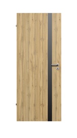 Полотно межкомнатной двери Domoletti Loretto, левосторонняя, дуб вотан, 203 x 84.4 x 4 см