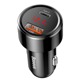 Automobilinis įkroviklis Baseus 2 USB Quick Charge 45W, USB/USB-C