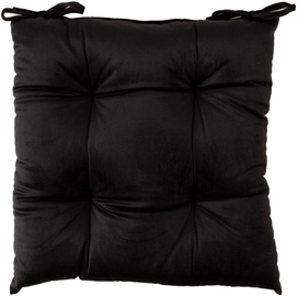 Подушка на стул Home4you Velvet P0068289, черный, 400 мм x 400 мм