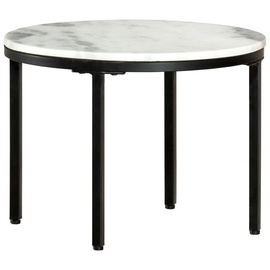 Kafijas galdiņš VLX Coffee Table, balta/melna, 500 mm x 500 mm x 350 mm