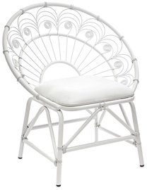 Atzveltnes krēsls Homla Roi 850177, balta, 83 cm x 65 cm x 89 cm