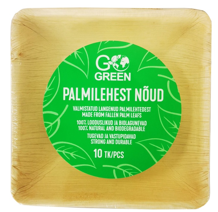 Ühekordne kauss Go Green, Ø 13 cm, 10 tk