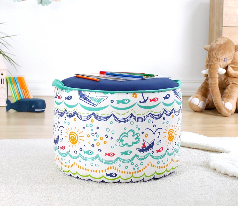 Pufs Hanah Home Lodie v3, daudzkrāsaina, 44 cm x 32 cm
