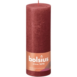 Свеча цилиндрическая Bolsius Rustic Shine Delicate red, 85 час