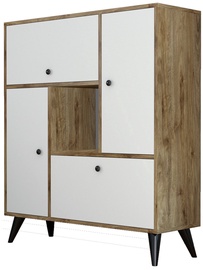 Kummut Kalune Design Hercules 3104, pruun/valge, 35 cm x 105 cm x 120 cm
