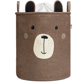 Veļas grozs Sipo Premium Bear, 63 l, brūna, 40 cm x 40 cm