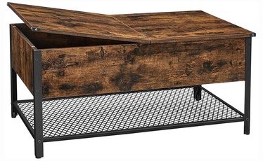 Kafijas galdiņš Songmics Vasagle Flip Top, brūna/melna, 1000 mm x 550 mm x 470 mm