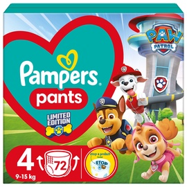 Подгузники Pampers Pants Paw Patrol, 4 размер, 9 - 15 кг, 72 шт.