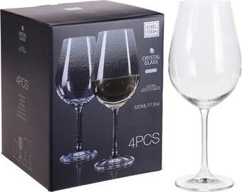 Набор бокалов для вина Atmosfera, кристаллический, 0.52 л, 4 шт.