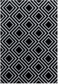 Ковер комнатные Costa Geometric COSTA2403403525BLACK, черный, 340 см x 240 см