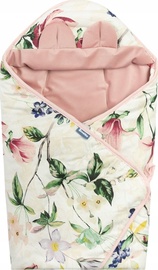 Autokrēsliņa guļammaiss Sensillo Magnolia, balta/zaļa/rozā