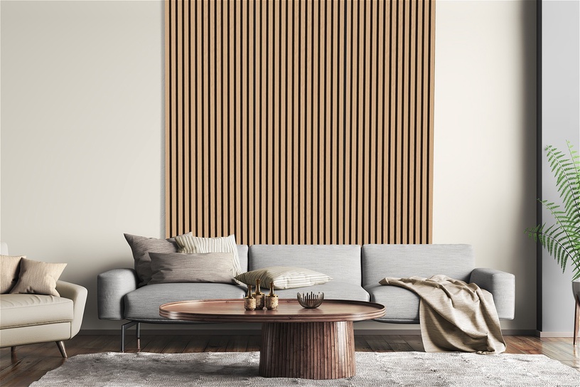 Dekoratiivne akustiline vooder Neuhofer Holz Oak, 240 cm x 57.25 cm x 1.9 cm