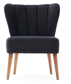 Atzveltnes krēsls Hanah Home Layla 825BLC2353, antracīta/koka, 65 cm x 65 cm x 80 cm