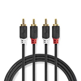 Kaabel Nedis CABW24200AT50 RCA - RCA, must, 5 m