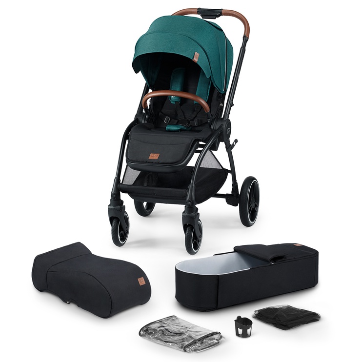 Universālie rati KinderKraft Evolution Cocoon, zaļa