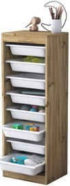 Riiul Kalune Design Multi Purpose Cabinet G3 1755, valge/tamm, 45.5 cm x 34 cm x 122 cm