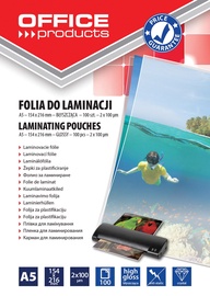 Lamineerimiskile Office Products, 100 μm x 216 mm x 154 mm, 100 tk
