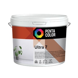 Dispersijas krāsa Pentacolor Ultra 7, balta, 3 l