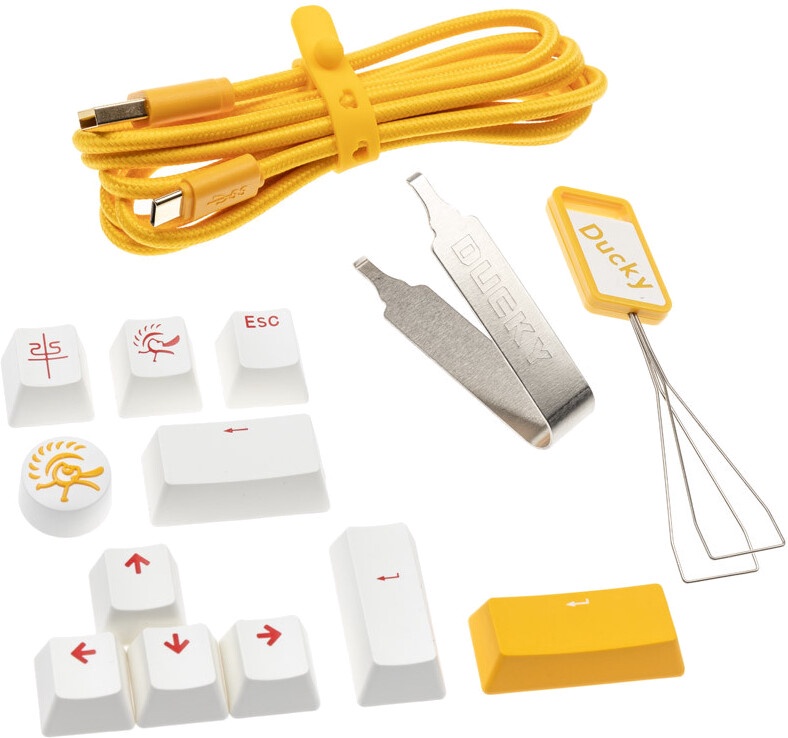 Klaviatuur Ducky One 3 One 3 Cherry MX Red, Inglise (US), kollane