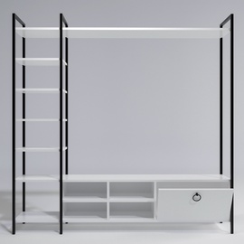 TV-laud Kalune Design Demirli, valge, 180 cm x 40 cm x 180 cm