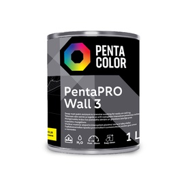 Krāsas pamatne Pentacolor Wall 3, emulsija, pilnīgi matēta, 1 l