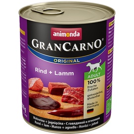 Mitrā barība (konservi) suņiem Animonda GranCarno Original, jēra gaļa/liellopa gaļa, 0.8 kg