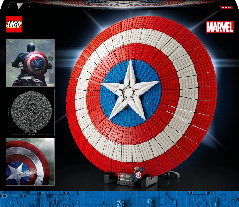 Konstruktor LEGO® Marvel Kapten Ameerika kilp 76262