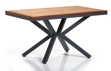 Pusdienu galds Kalune Design Sydney, brūna/melna, 95 cm x 155 cm x 78 cm