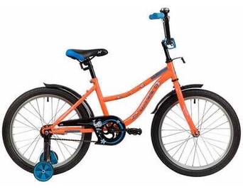 Vaikiškas dviratukas su papildomais ratukais Novatrack Neptune, oranžinis, 20"