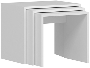 Набор журнальных столиков Kalune Design Alya, белый, 36 - 40 см x 55 см x 42 - 47 см