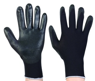 Перчатки прорезиненные Okko C22CBUB, полиэстер, черный, L, 12 шт.