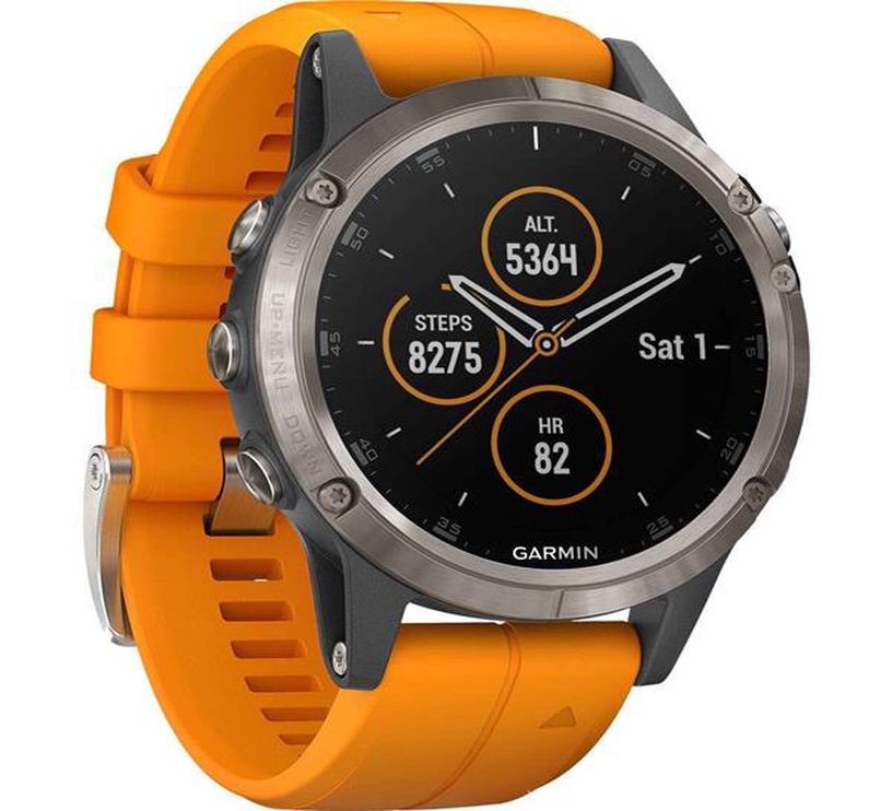 Умные часы Garmin Fenix 5 Plus, oранжевый