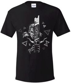 T-krekls universāls, vīriešu The Witcher Geralt & Water Hag, melna, M