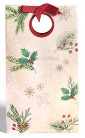 Подарочный пакет мешочек Yankee Candle Magical Christmas Morning, красный/зеленый/бежевый, 150 x 100 x 210 мм