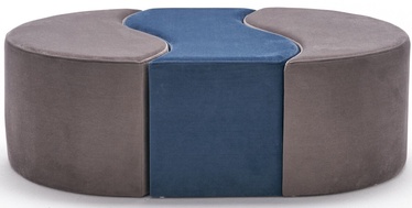 Пуф Hanah Home Alya 825BLC1621, синий/коричневый/серый, 120 см x 80 см x 40 см