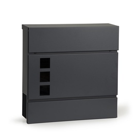 Почтовый ящик ModernHome HPB932-8, антрацитовый, 37 см x 10.3 см x 37 см