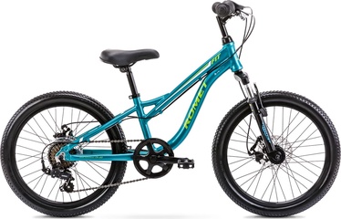 Велосипед горный Romet, 20 ″, 10" рама, зеленый/бирюзовый
