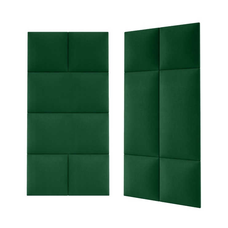 Dekoratīvais tekstila sienas panelis Mollis Basic Green, 30 cm x 30 cm x 3.7 cm