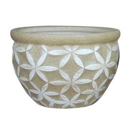 Puķu pods Domoletti IP17-184, keramika, Ø 30 cm, bēša
