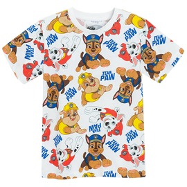 T-krekls pavasaris/vasara, bērniem Cool Club Paw Patrol LCB2810858, balta, 122 cm