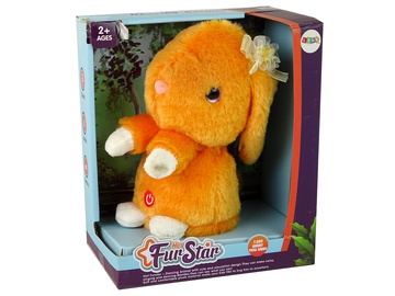 Interaktīva rotaļlieta trusis Lean Toys Hot Fur Star 15364, 13 cm