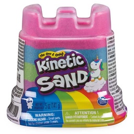 Kinētiskās smiltis Spin Master Kinetic Sand Mini Rainbow Castle 6059188, daudzkrāsaina