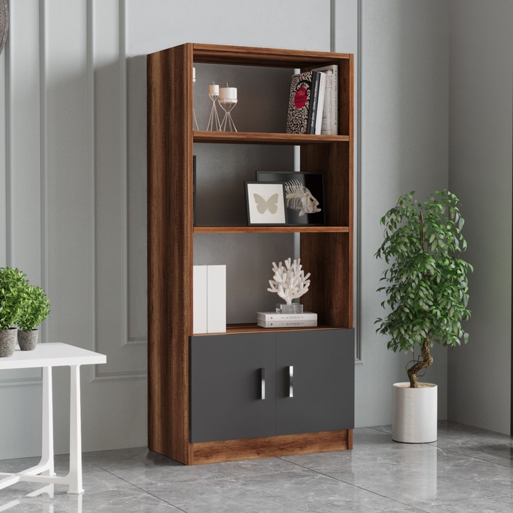 Комплект мебели Kalune Design VO14 BA, коричневый/антрацитовый, 63.6 x 140 см x 37.6 см