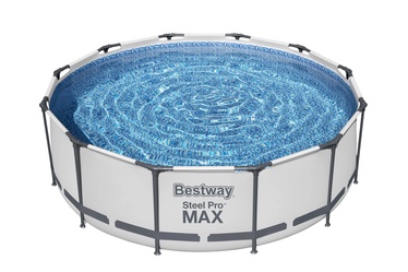 Baseins Bestway Steel Pro Max 56418, baltas/pilkas, 3660x1000 mm, 9150 l, balta/pelēka (bojāts iepakojums)