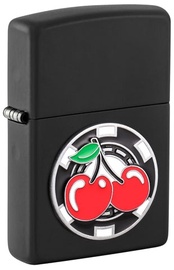 Žiebtuvėlis Zippo Poker Chip With Cherries 48905, juoda/raudona